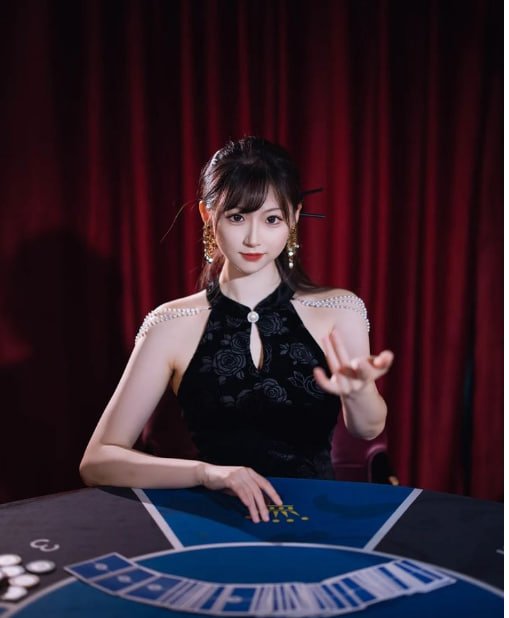 Kartu blackjack dalam cahaya neon